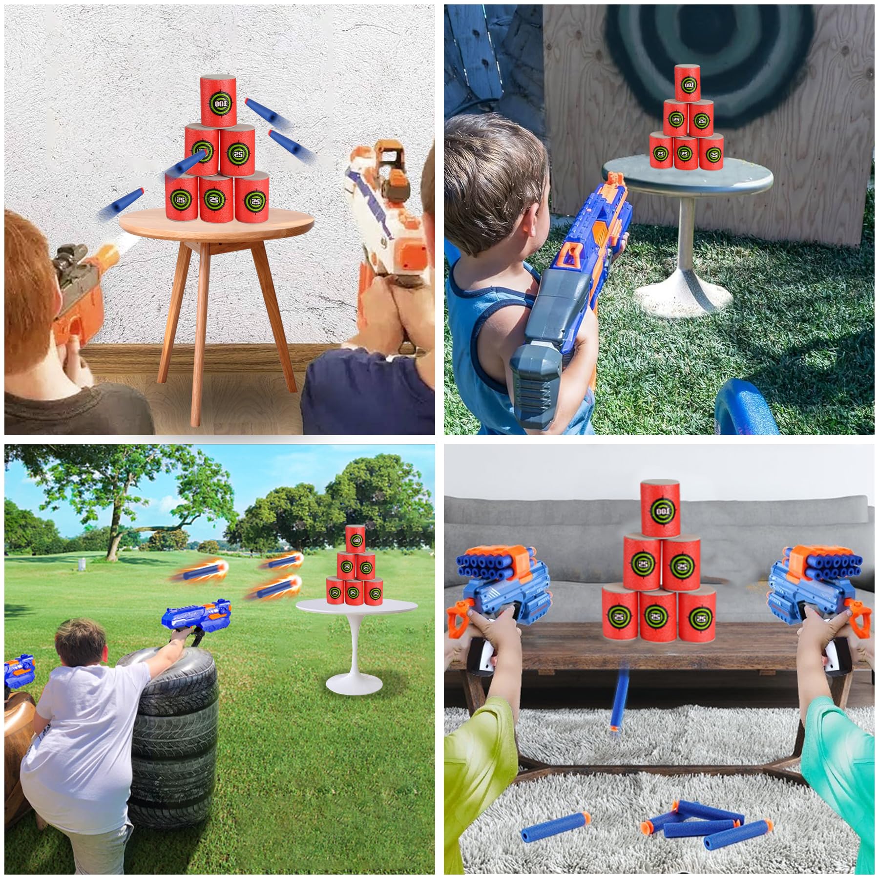 Amazon.com: EKIND 6 Pcs Foam Can Target, Soft Bullet Dart Target